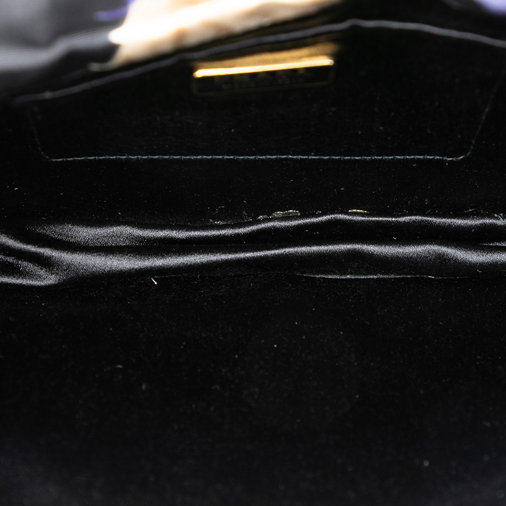 Pre-Loved Prada Tessuto Floral Print Chain Crossbody - Picture 4 of 6